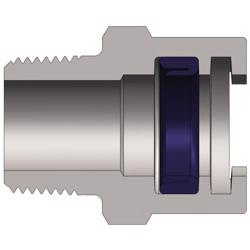 4NM4-B Brass Dix-Lock™ N-Series Bowes Interchange Male Thread Coupler